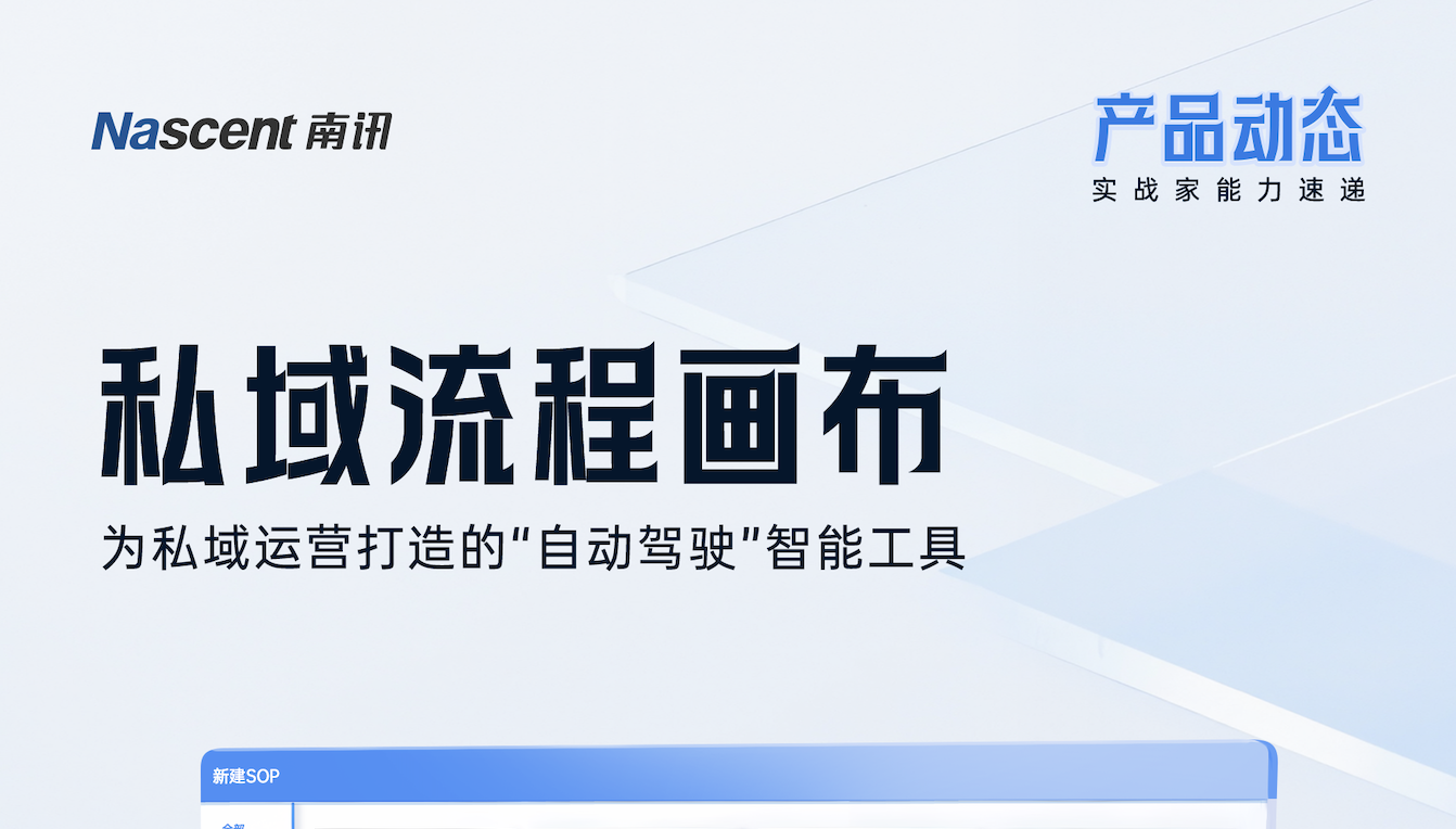私域运营还在手动搬砖？南讯「SOP流程画布」让你能「自动驾驶」｜产品动态